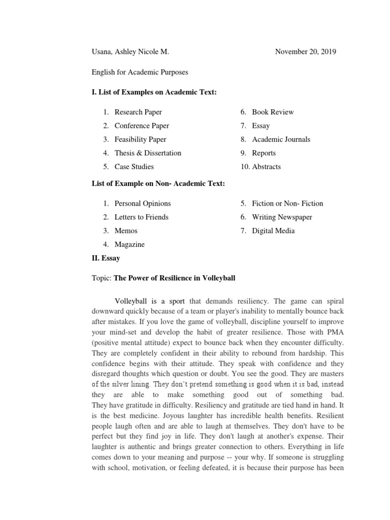 Academic text example with author image