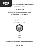 Lab Work File: 5 Semester ECE (2017 Batch)