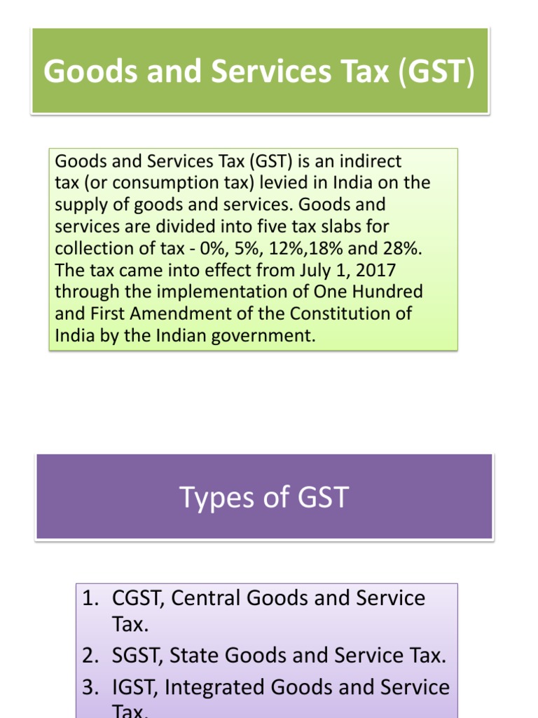 Key Features of Goods and Services Tax | PDF