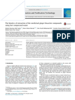 Kinetics of Extraction of The Medicinal Ginger Bioactive Compounds