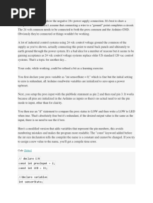 Declare I/O Const Int Proxinput 2 Const Int Led 13 : (Select)