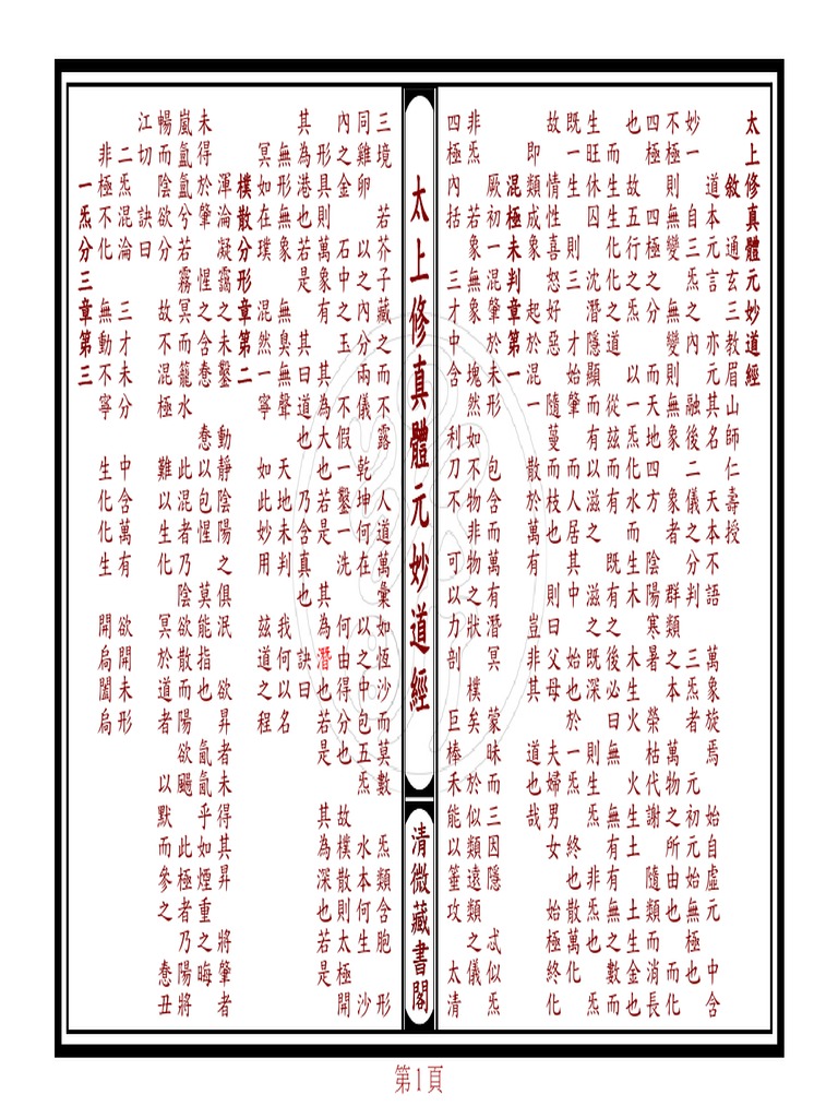 CJD010141太上修真體元妙道經| PDF