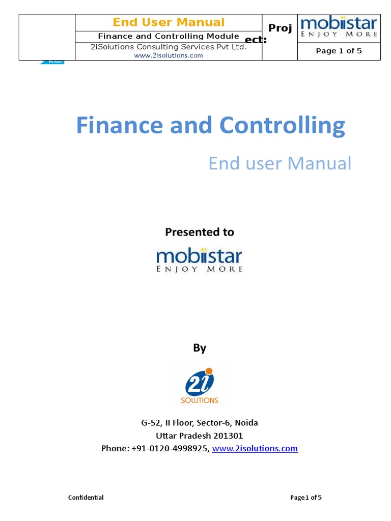 Finance and Controlling: End User Manual | PDF | Information Technology ...