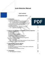 Route Selection Manual For Ethiopia Draft Report PDF