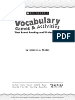 Vocabulary Games Activities PDF