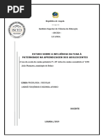Estudo Sobre a Innfluência Da Fuga à Paternidade Na Aprendizagem Dos Adolescentes Pré Projecto