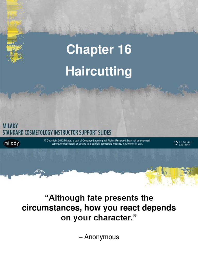 Chapter 16 HAIRCUTTING PDF Hairstyle All Rights Reserved
