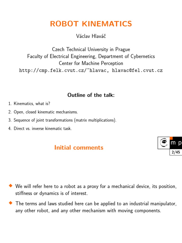 Understanding Robot Kinematics | PDF | Kinematics | Classical Mechanics