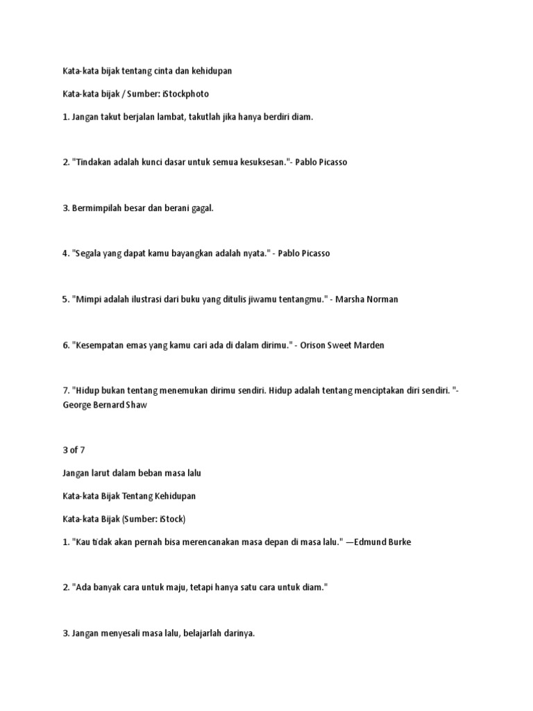 Kata Kata Bijak Kata Kata Bijak