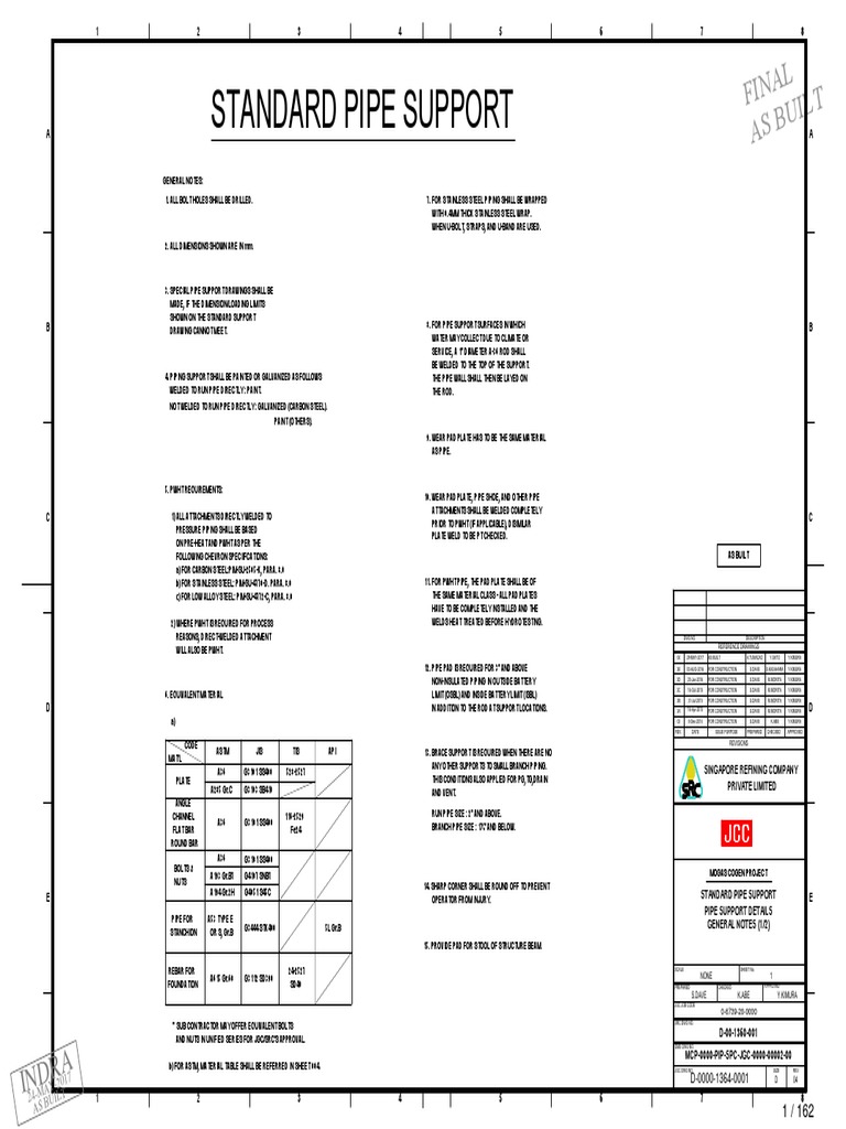 Pipe Support PDF Pipe (Fluid Conveyance) Steel