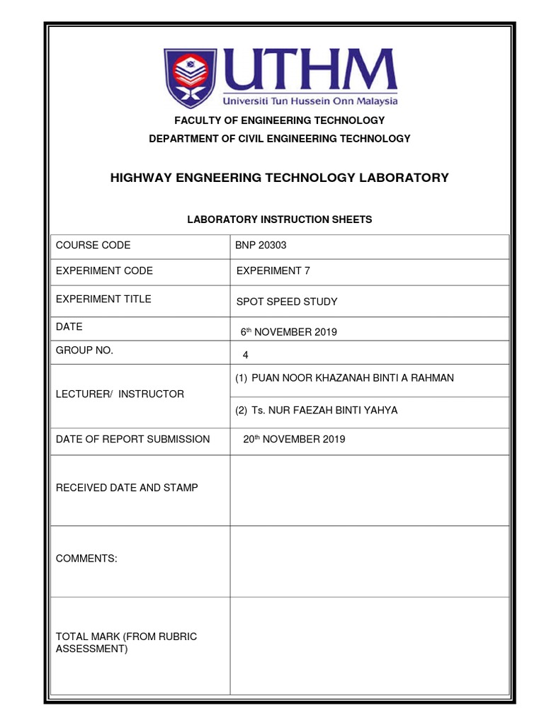Spot Speed Study | PDF | Speed Limit | Percentile