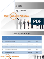 Jobs in Pakistan by City and Newspaper (Dated 20-Sept-2019