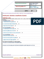 Devoir Corrigé de Synthèse N°1 - SVT - 2ème Sciences (2009-2010) Elève Lina F