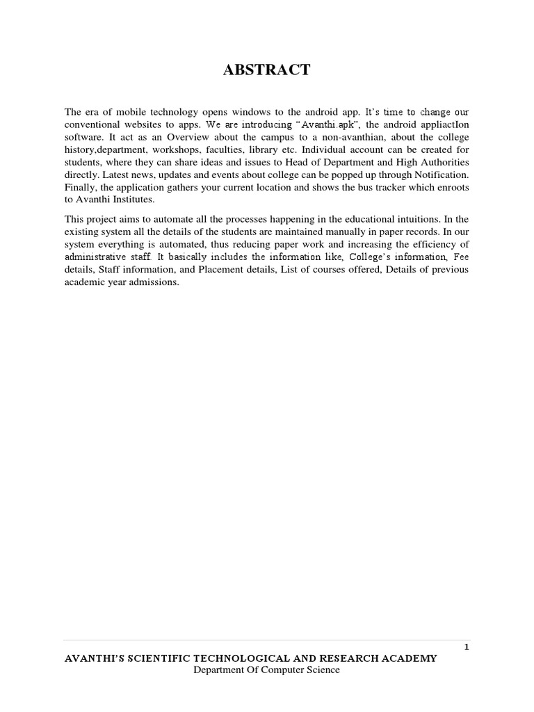 Avanthi College Android Management App | PDF | Conceptual Model | Use Case
