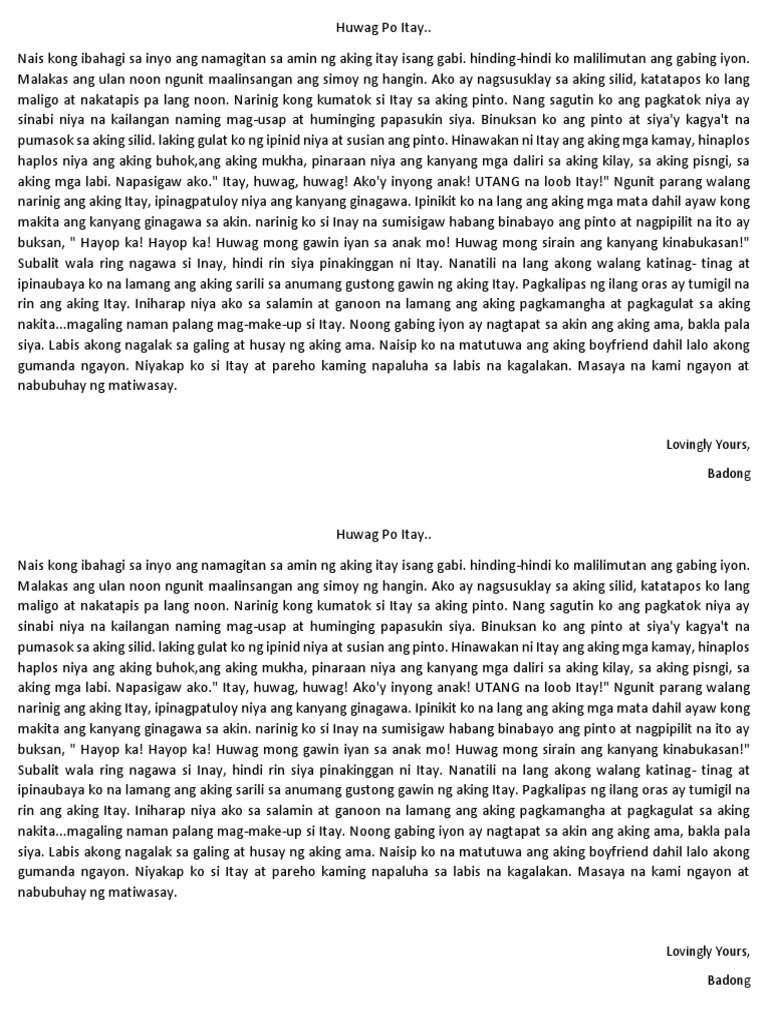 Huwag Po Itay | PDF