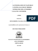 Experimental Investigation On Waste Heat Harvesting System Analysis by Thermo-Electric Generator Used Automobile Catalytic Converter