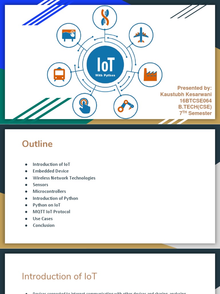 On IoT With Python | PDF | Embedded System | Microcontroller