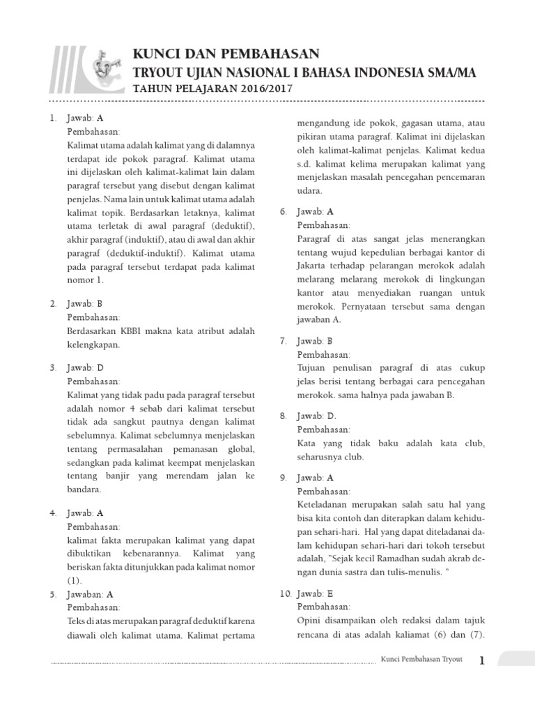 13++ 100 soal tentang tajuk rencana dan jawabannya ideas in 2021 