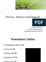 Drivers, Barriers and Impacts