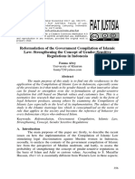 Reformulation of The Government Compilation of Islamic Law Strengthening The Concept of Gender Sensitive Regulations in Indonesia