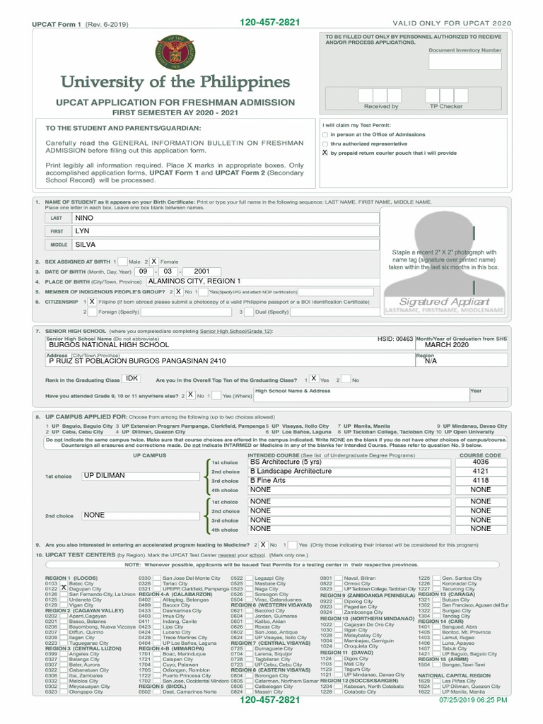 Upcat 2020 1204572821-1 PDF | PDF