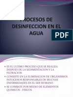 Procesos de Desinfeccion en El Agua