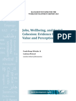 Jobs, Wellbeing, and Social Cohesion: Evidence From Value and Perception Surveys