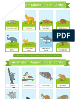 Australian Animal Flash Cards 2x3 PDF