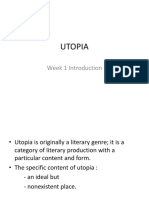 Utopia Week 1 Introduction