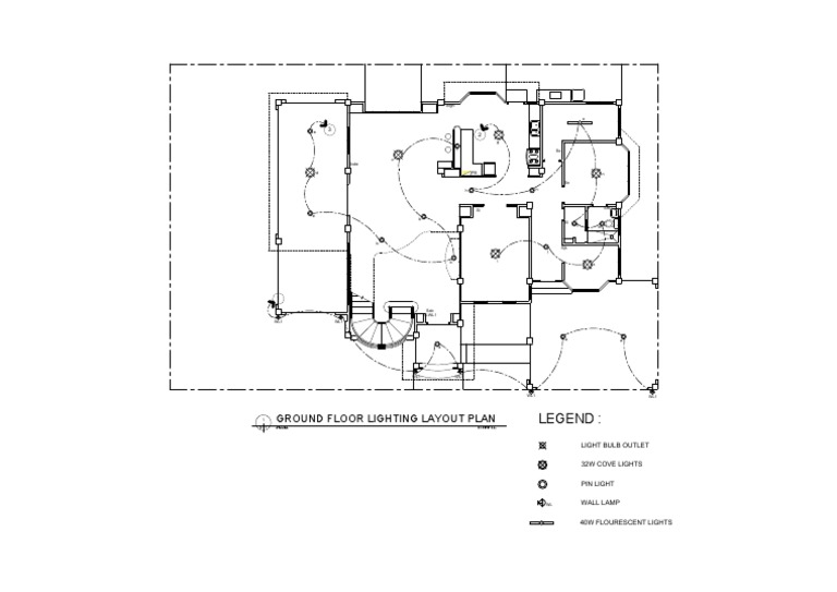 Legend Ground Floor Lighting Layout Plan PDF Glass Applications
