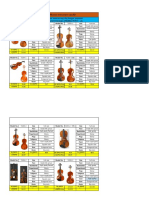 2019 Tongling Violin Pricelist