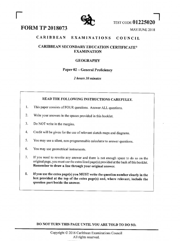 Geography P2 June 2018 Pdf