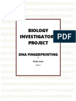 Biology Investigatory Project: Dna Fingerprinting