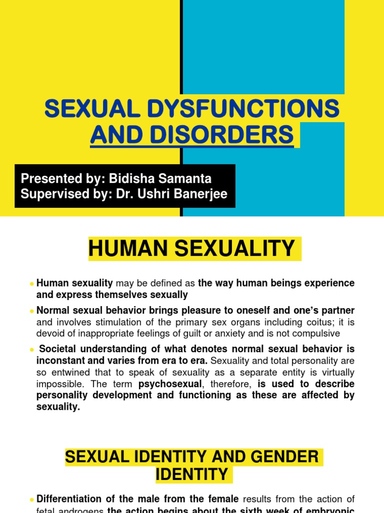 Overview of Sexual Dysfunctions | PDF | Sexual Dysfunction | Labia