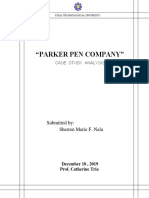 "Parker Pen Company": Case Study Analysis