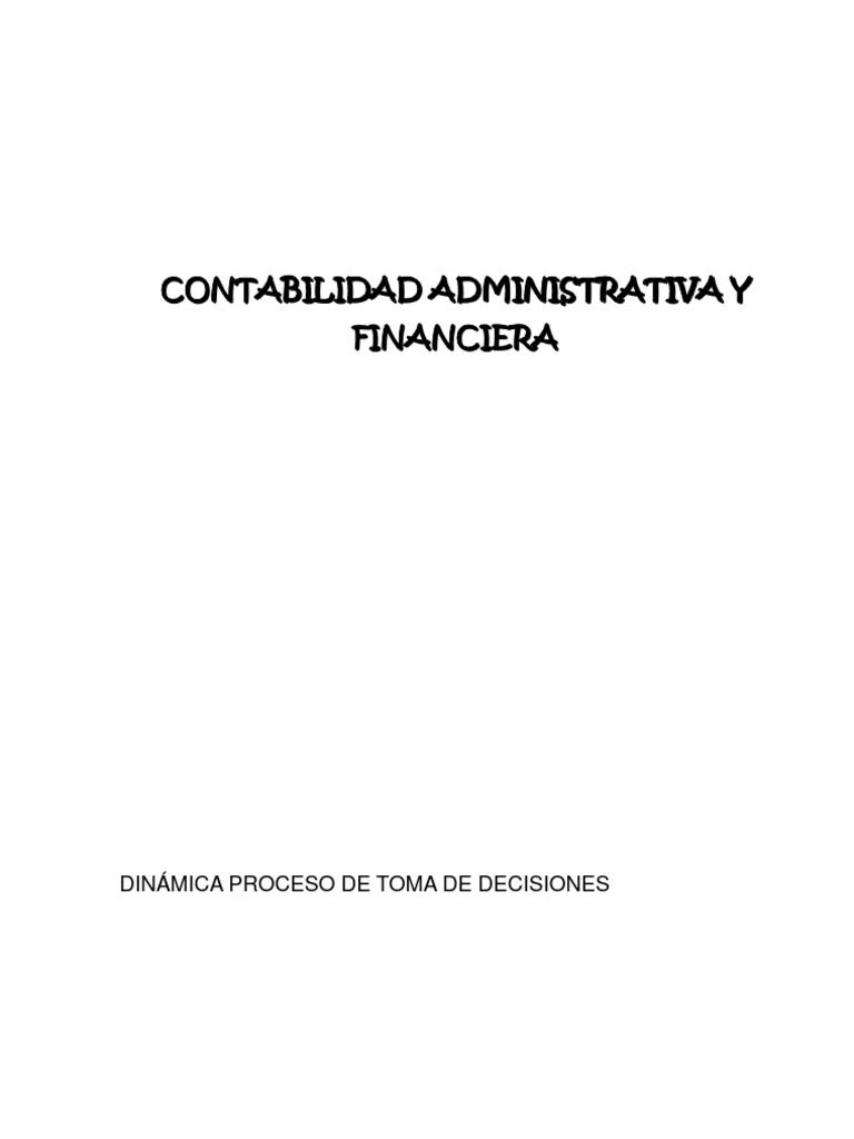 Contabilidad y Toma de Decisiones Empresariales | PDF | Contabilidad ...