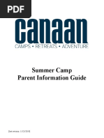 Summer Camp Parent Handbook 2020