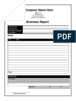 Business Report Template 01