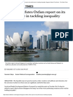 SG Refutes Oxfam Report on Its Performance in Tackling Inequality - ST