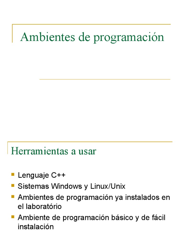 Ambientes de Programacion | PDF | C ++ | Lenguaje de programación