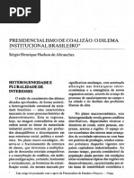 Presidencialismo de Coalizão - Sérgio_Abranches