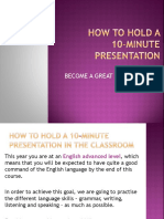 How To Hold A 10-Minute Presentation