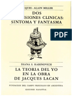 Jacques-Alain Miller y Diana S. Rabinovich - 1983 - Dos dimensiones clínicas - Síntoma y Fantasma.pdf