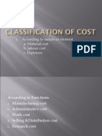 Classification of Cost