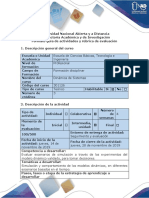 Guía de Actividades y Rúbrica de Evaluación - Paso 5 - Modelación de Los Experimentos de Simulación