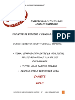 Comparación Entre La Vida Social de Los Aguarunas y La de Los Chiclayanos CONSTITUCIONAL ESPECIAL