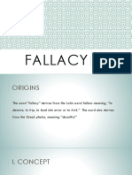 Fallacy: By: Clint Joseph Catacutan JD2-LO1