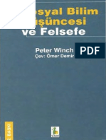 1124 Sosyal Bilim Dushuncesi Ve Felsefe Peter Winch Chev Omer Demir 2007 145s