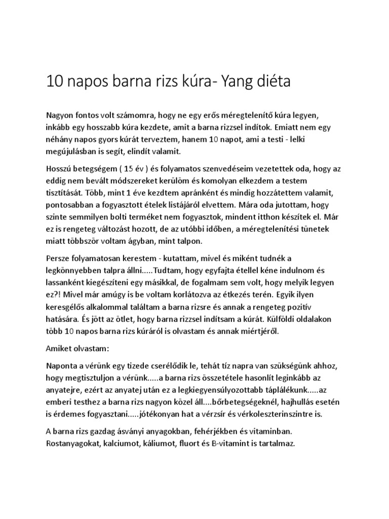 Rizskúra | PDF