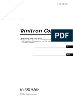 Trinitron Color TV: KV-XF21M80